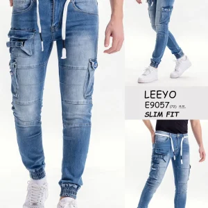 Jean Cargo Slim Fit Bleu Clair