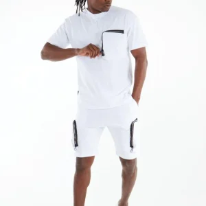 Ensemble blanc fashion homme