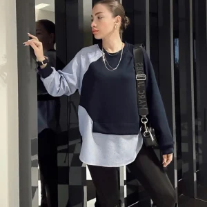 Sweat design bicolore