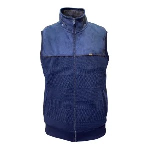Gilet Sans Manches Zippé Homme Bleu Marine - Maxway 17-9136