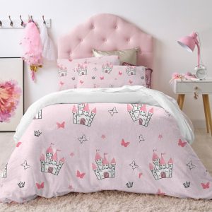 Housse de Couette Châteaux Roses