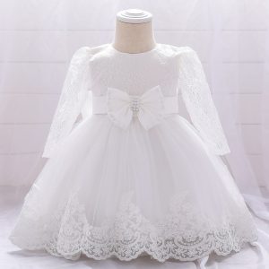 Robe Bébé de Baptême Blanche