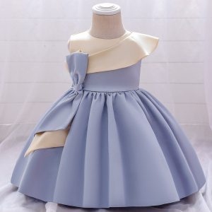 Robe Bébé Bleu Argent