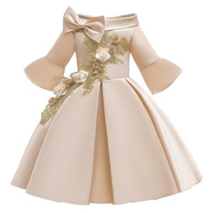 Robe Princesse Manches Longues Champagne