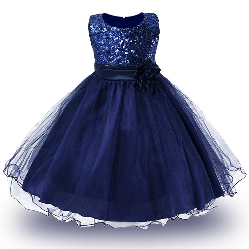 Robe Paillettes Princesse Bleu Nuit
