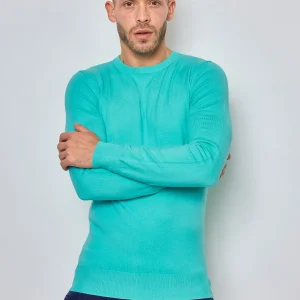 Pull Bleu Lagon Homme