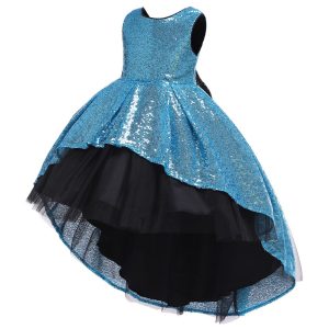 Robe Princesse à Paillettes Bleu Ciel