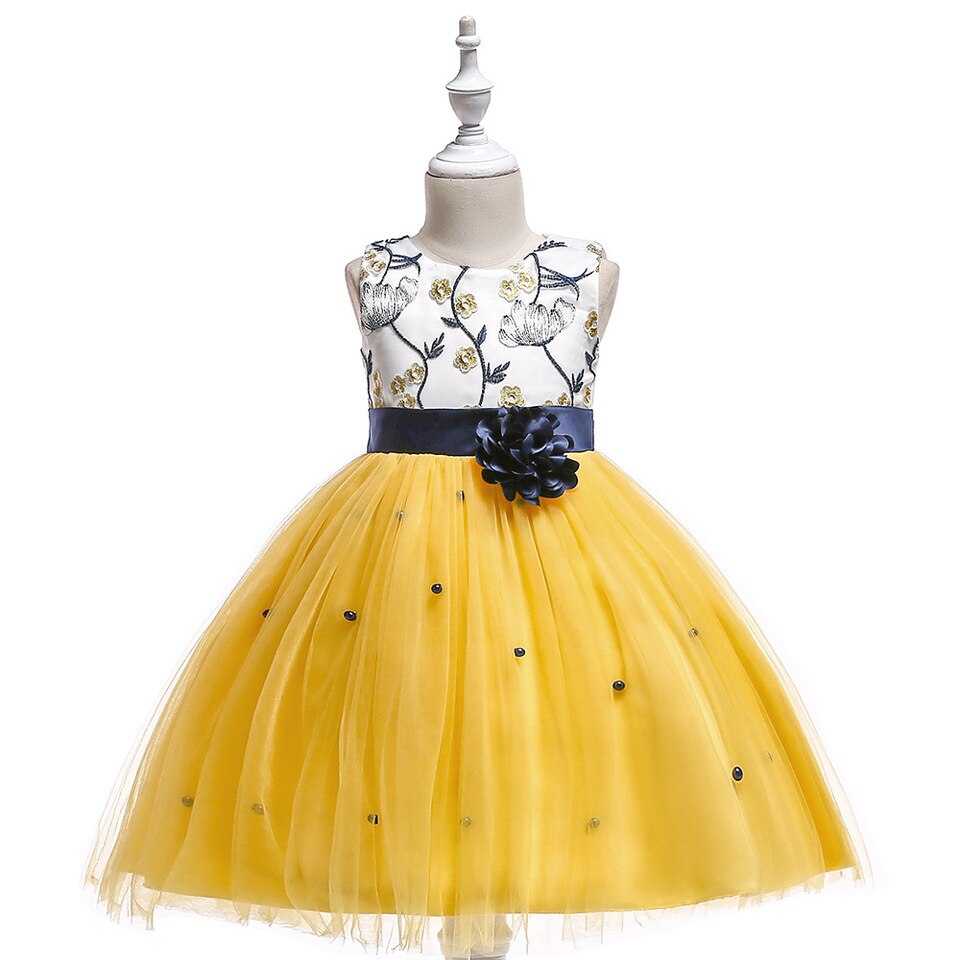 Robe de Soirée Princesse Jaune et Blanche