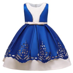 Robe Princesse en Satin Bleue