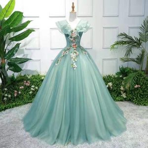 Robe de Bal Verte Femme