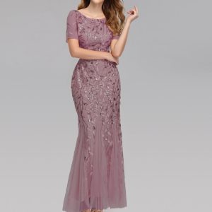 Robe de Soirée Sirène Rose