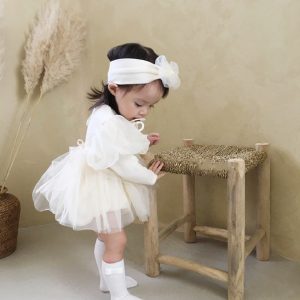 Robe Bébé Blanc Cassé