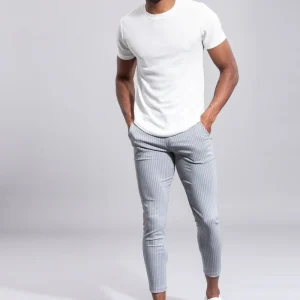 Pantalon gris avec rayure légère - Frilivin