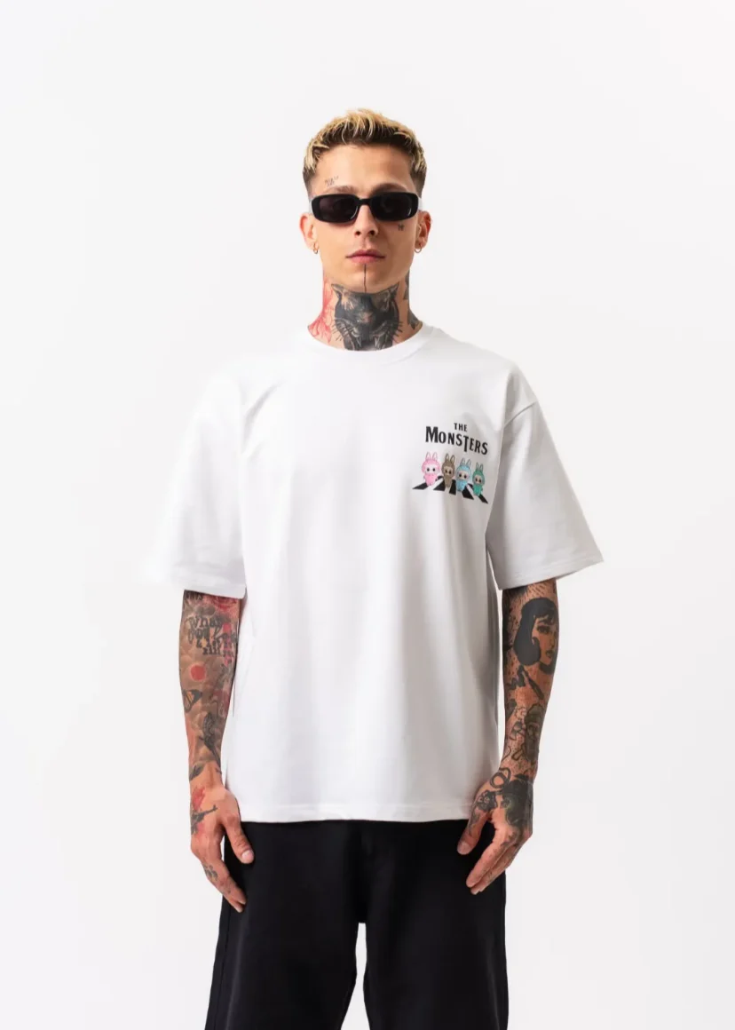 T-shirt noir oversize Homme "The Monsters" – Hallstarz PATO – Image 6