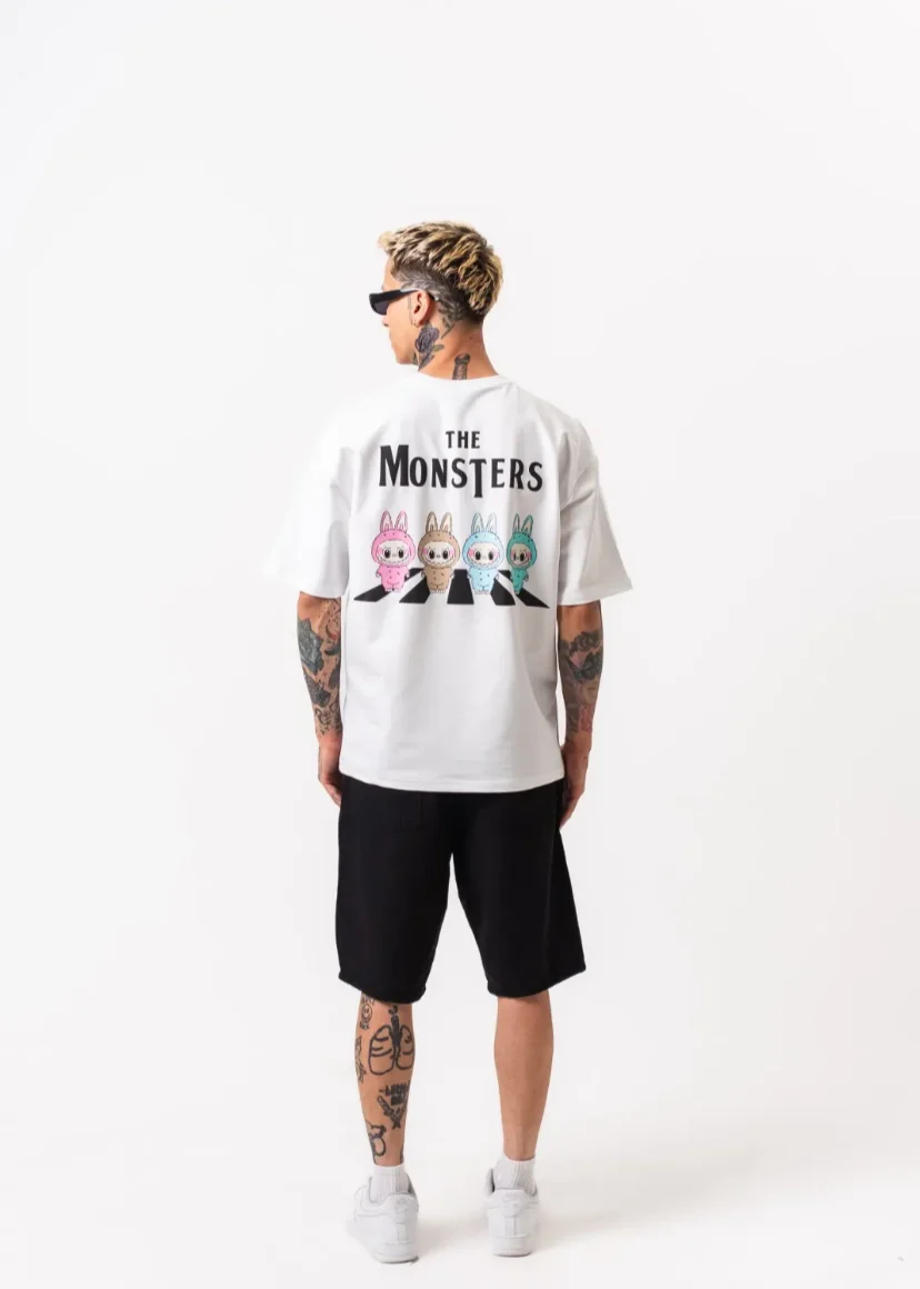 T-shirt noir oversize Homme "The Monsters" – Hallstarz PATO – Image 8