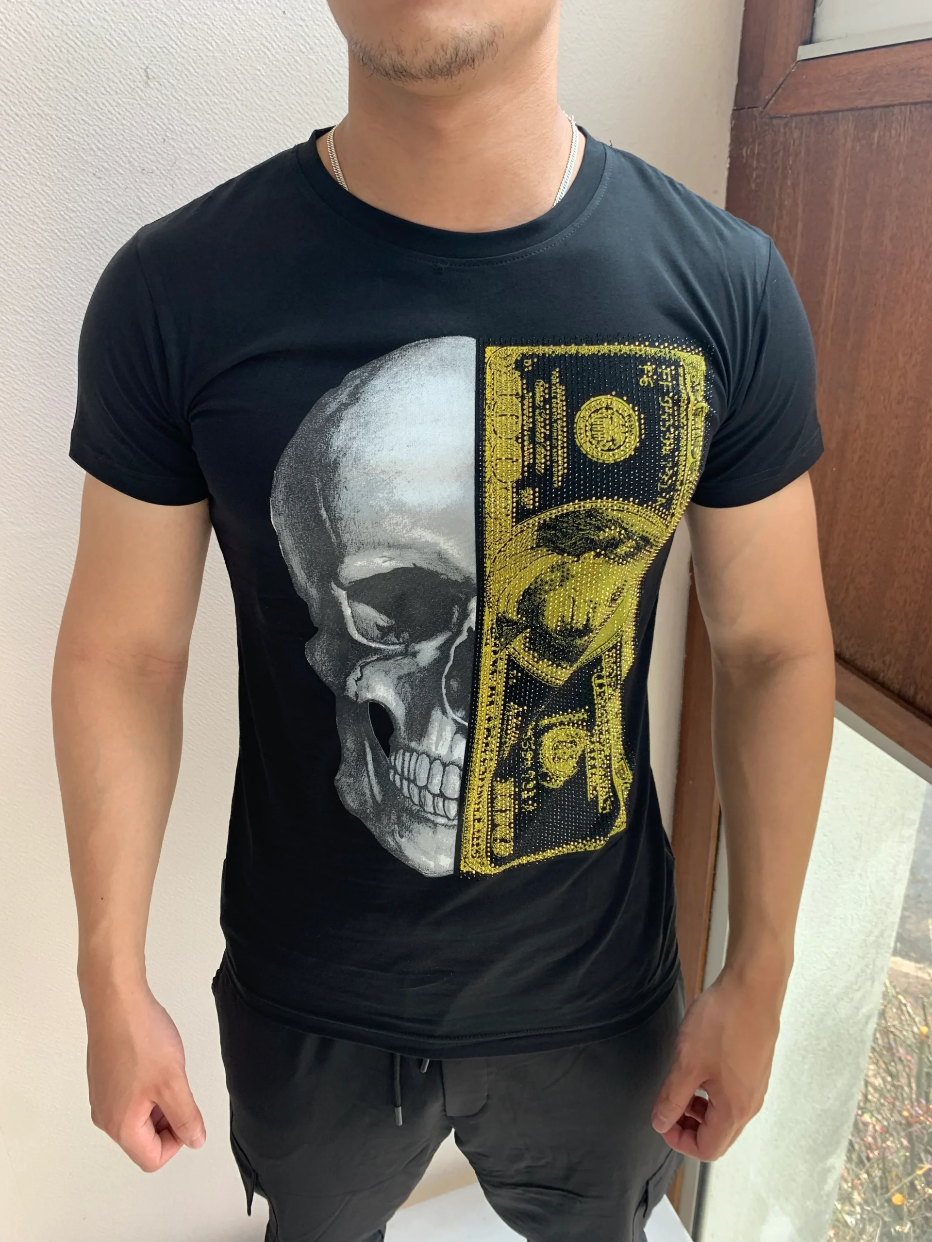 T-shirt manches courtes col rond motif gangster fashion homme – Image 4