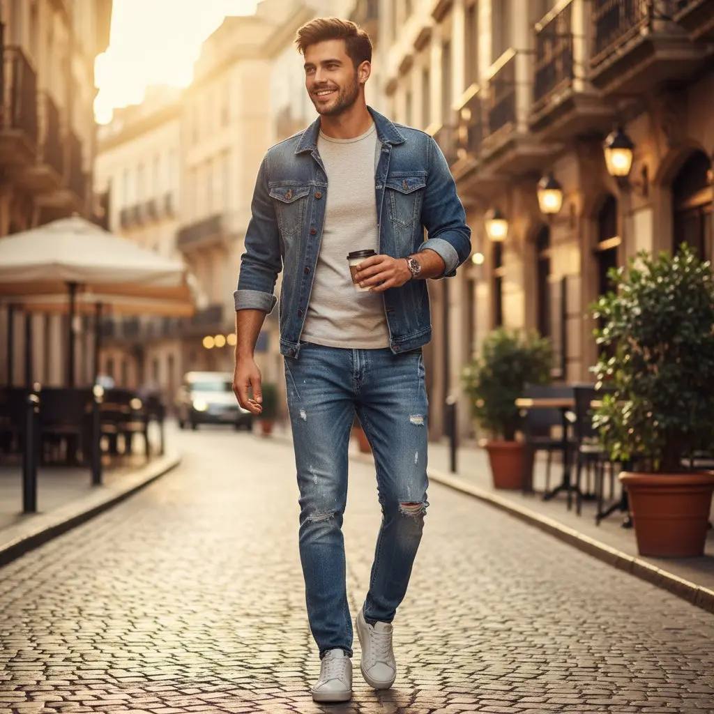 Jean homme Zara – Taille 44 – Effet destroy – Image 5