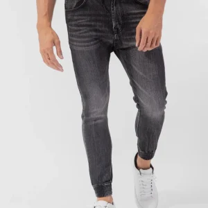 jean noir destroyer délavé homme fashion - Frilivin