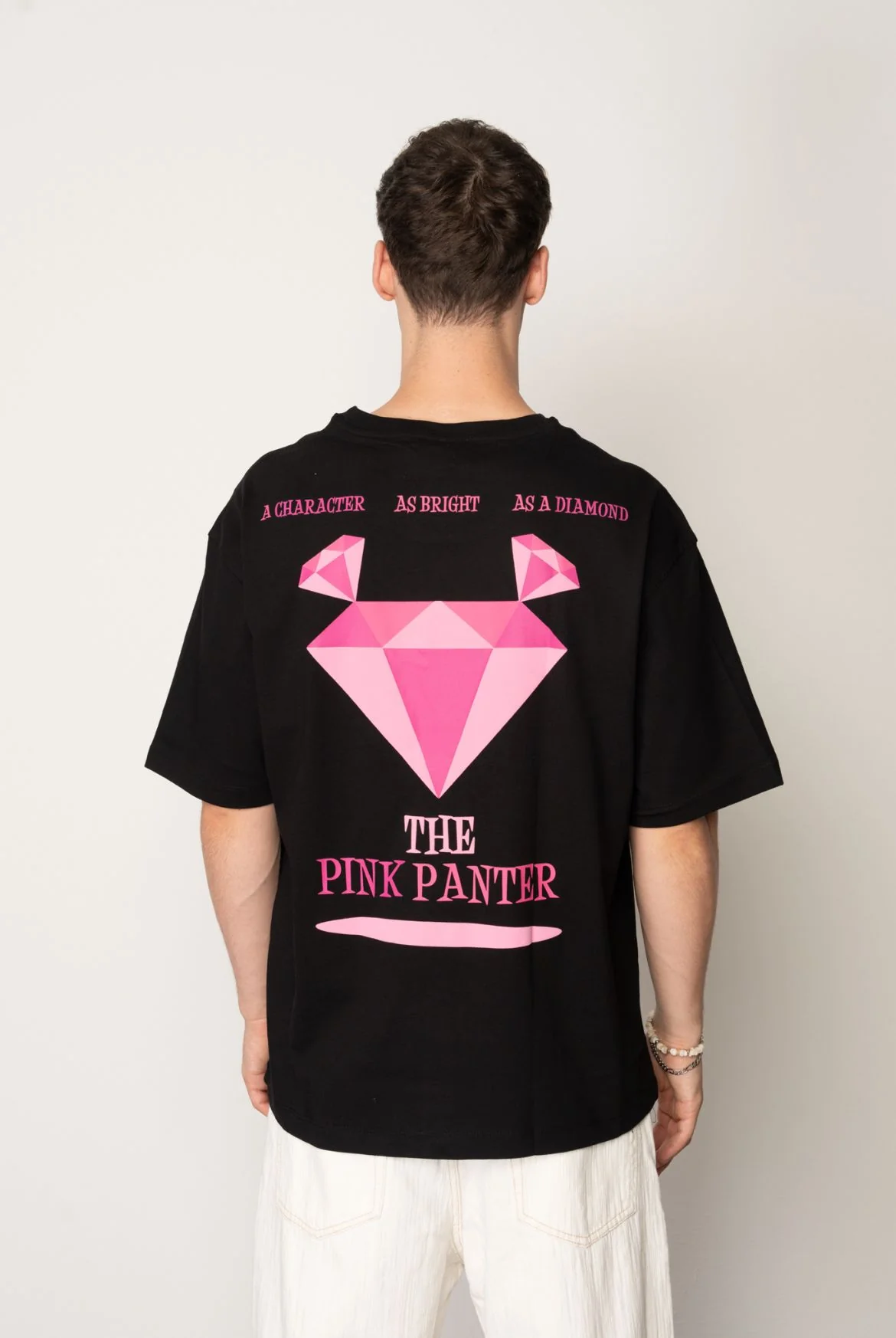 T-shirt Oversize "The Pink Panter" – Style Diamant Rose