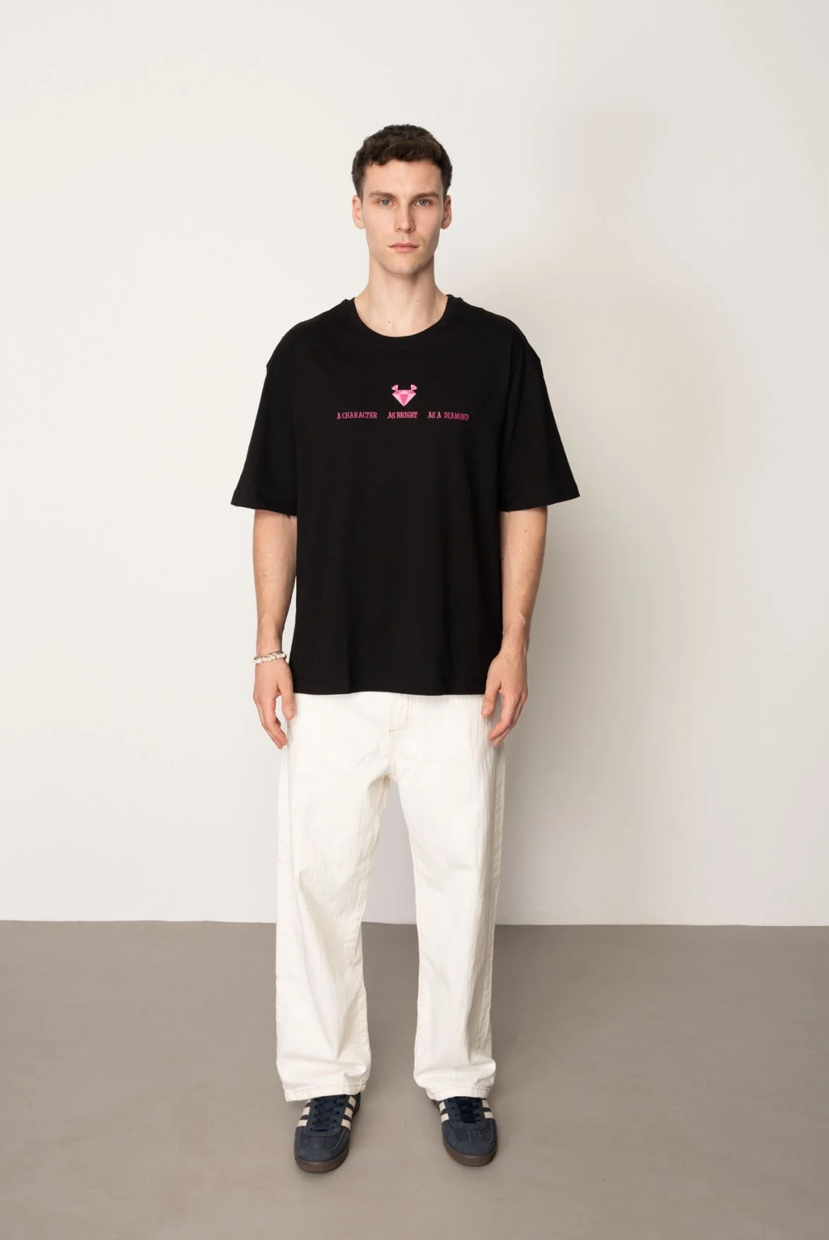 T-shirt Oversize "The Pink Panter" – Style Diamant Rose – Image 2