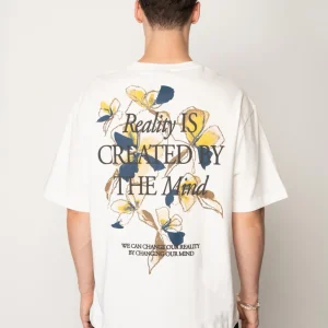 T-shirt Oversize Homme BLANC – Imprimé Fleurs