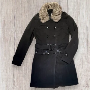 Manteau femme Camaïeu noir taille 36 – Fausse fourrure amovible