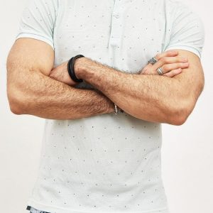 Polo col mao vert avec imprimé homme fashion