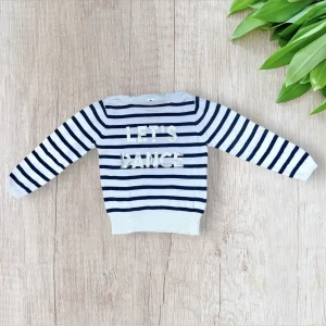 Pull marinière fille ZGénération–3 ans–Blanc & bleu marine