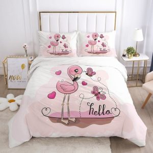 Housse de Couette Bébé Flamand Rose
