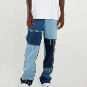 Baggy patchwork jeans