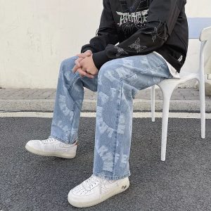 Jean baggy jacquard