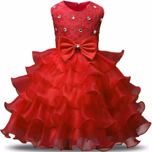 Robe Princesse Rouge avec Diamants