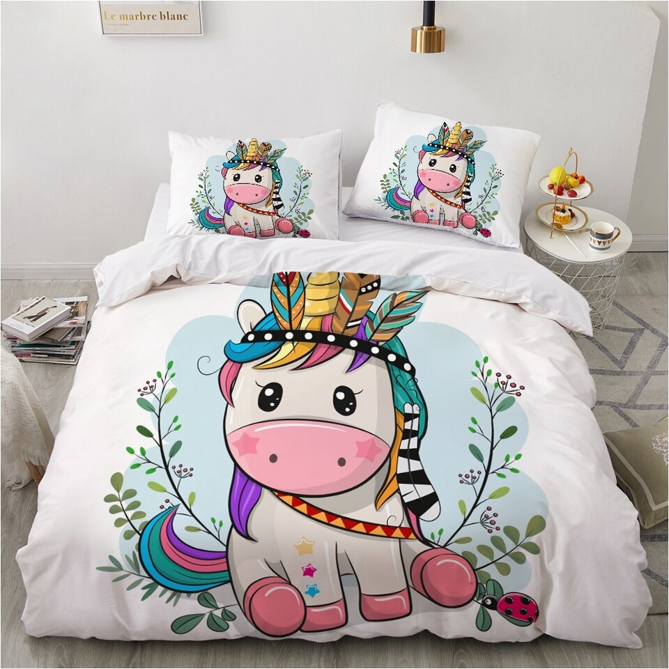 Housse de Couette Licorne Style Indien
