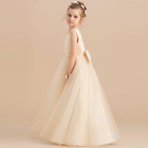 Robe de Mariage Fillette Beige