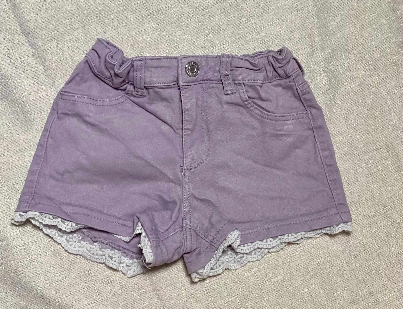 Short en Jean Coloré avec Dentelle - Fille 6-7 ans, H&M