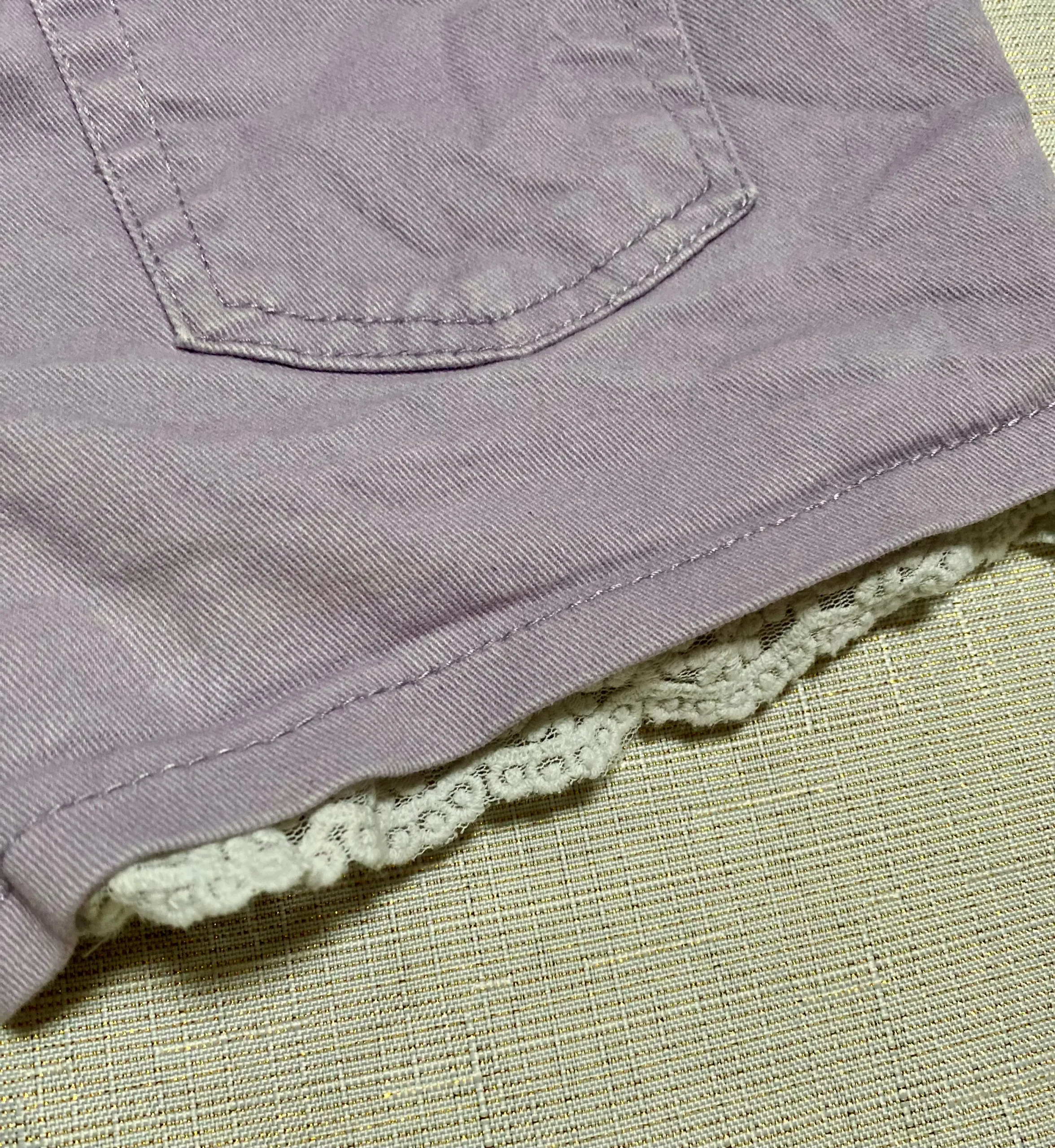 Short en Jean Coloré avec Dentelle - Fille 6-7 ans, H&M – Image 3