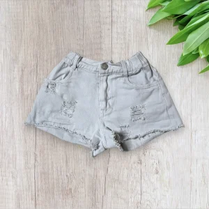 Short en jean blanc fille 6 ans – style destroy | Shein