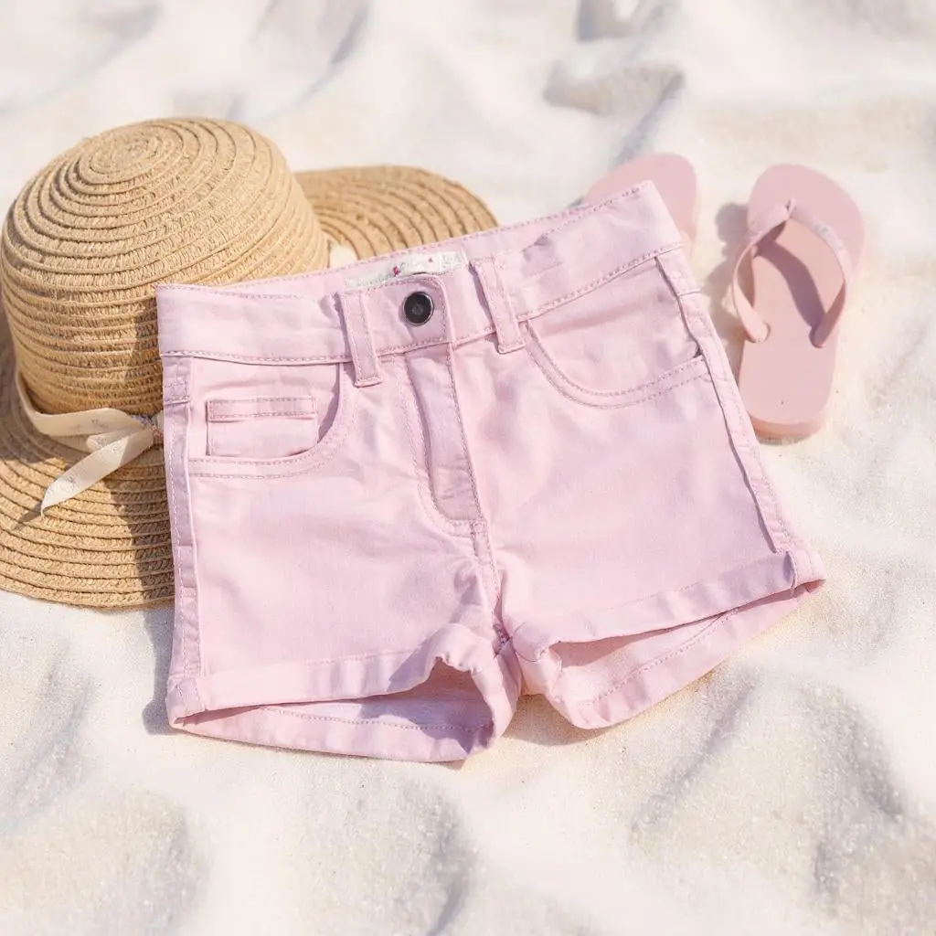 Short fille en jean coloré–5 ans | Rose clair ou rose-rouge | Districenter – Image 5