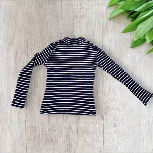 Sous-Pull Noir à Rayures Blanches - Taille XS - C&A