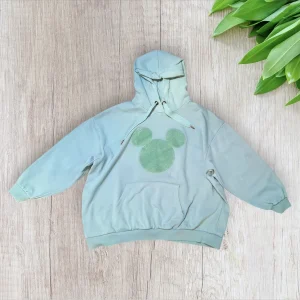 Sweat à capuche femme Disney XL–Turquoise pastel–Mickey brodé–Très bon état