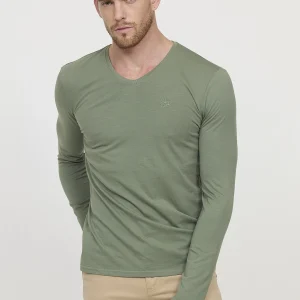 T-shirt AJESSY ML Kaki vert