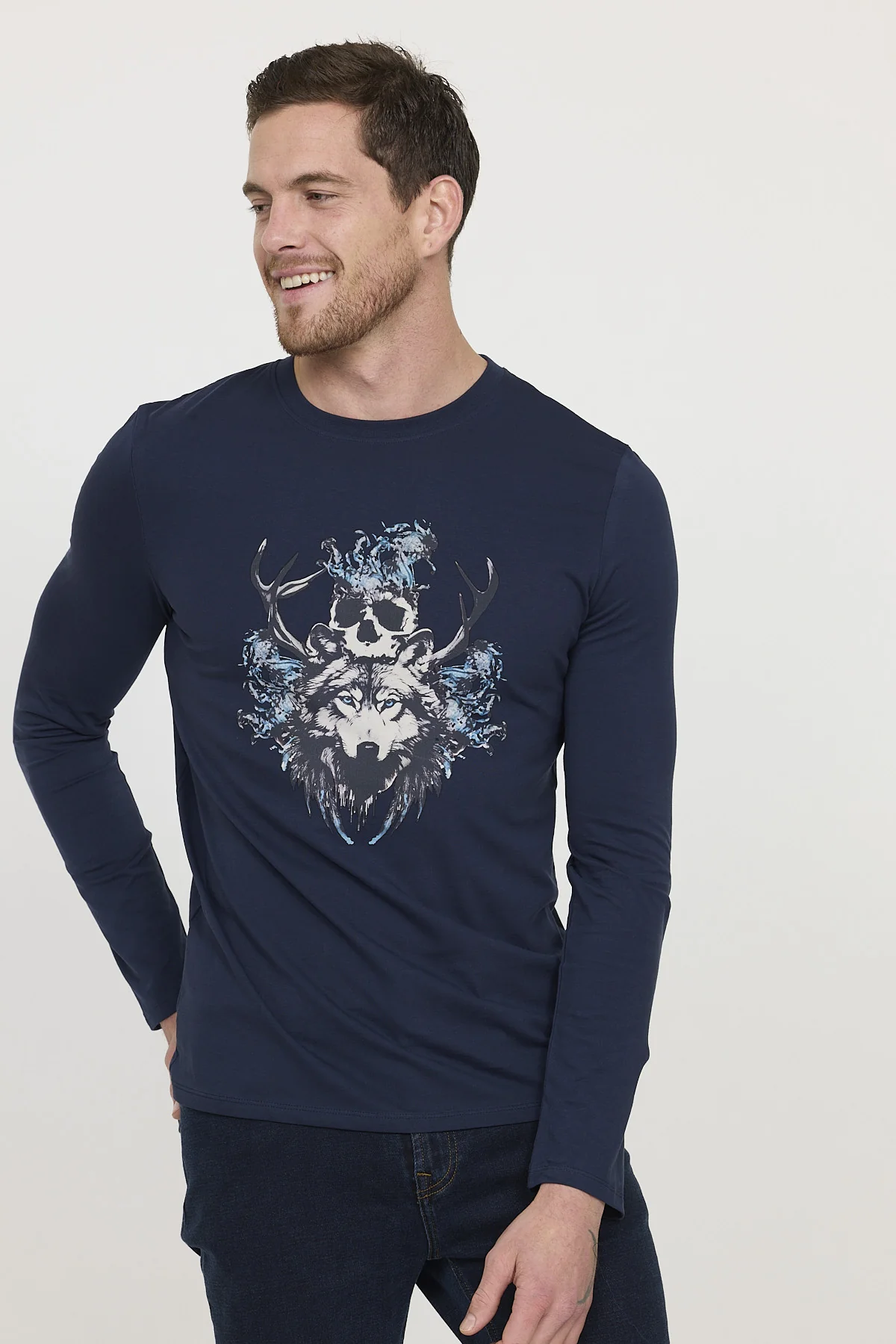 T-shirt ALOUPO Navy – Image 2