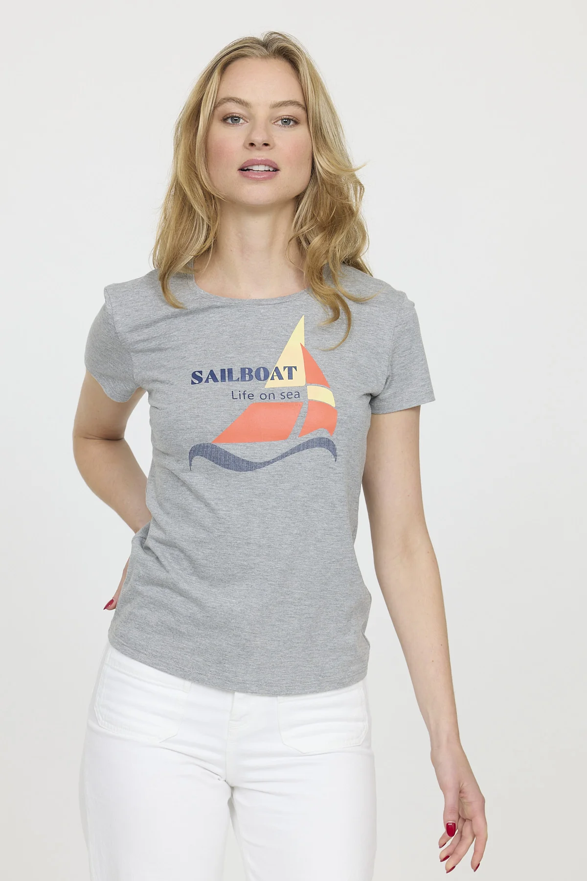 T-shirt AMITA Gris chiné