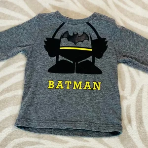 T-shirt 6 Mois Gris à Manche Longue avec Motif Batman - 68 cm