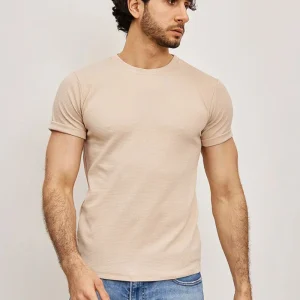 T-shirt Homme BEIGE Cintré