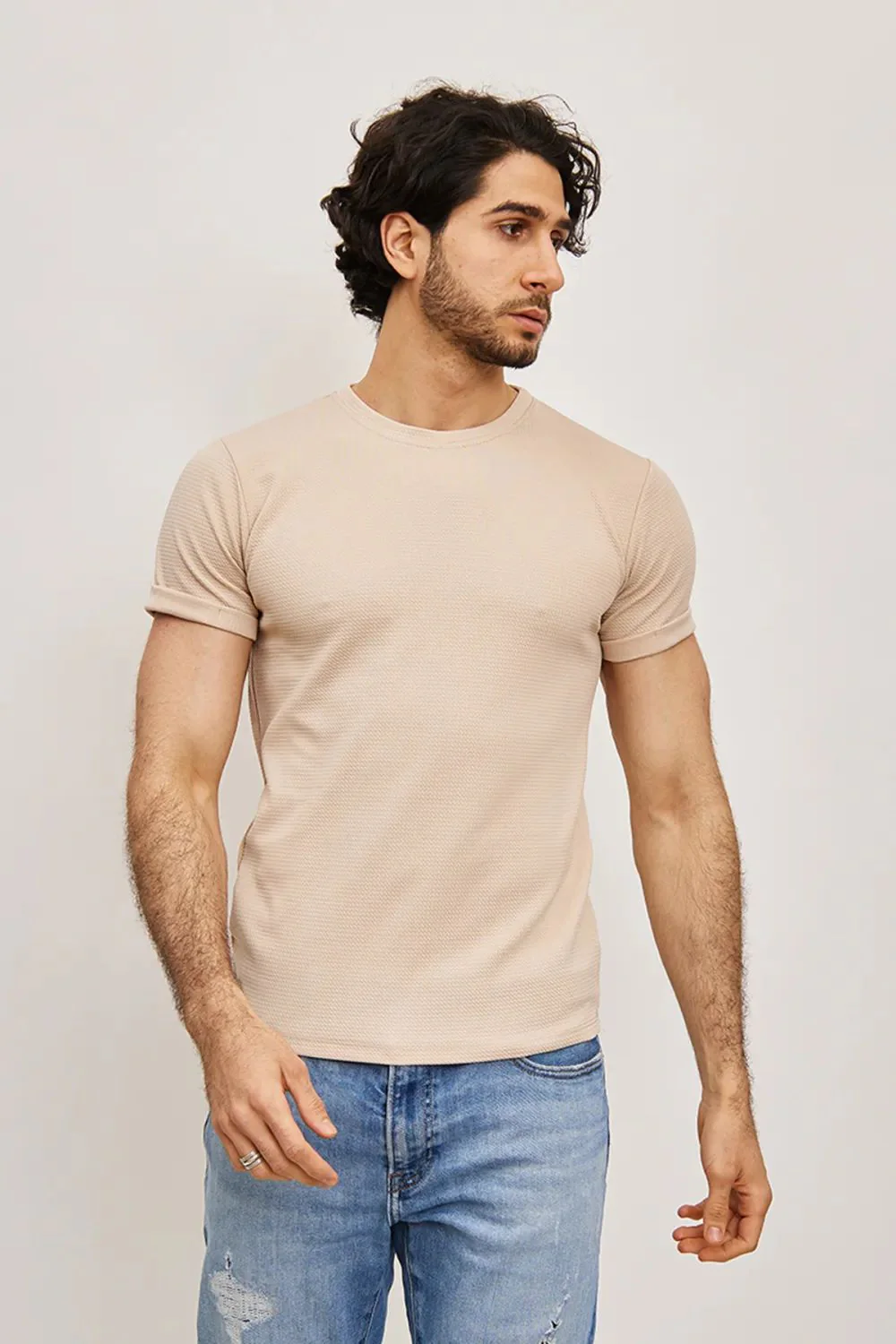 T-shirt Homme BEIGE Cintré