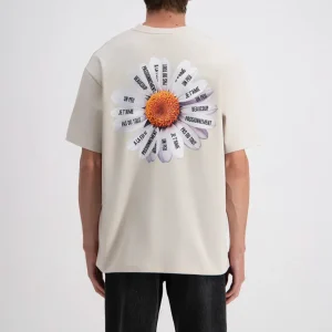 T-shirt crème imprimé marguerite "PASSION" – ADJ 0569
