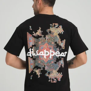 T-shirt Hallstarz oversize imprimé tapis oriental – style graphique « disappear » 24032501