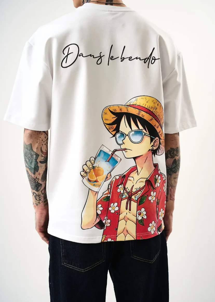 T-shirt oversize "Luffy Dans le bendo" – Hallstarz 1614 – Image 4