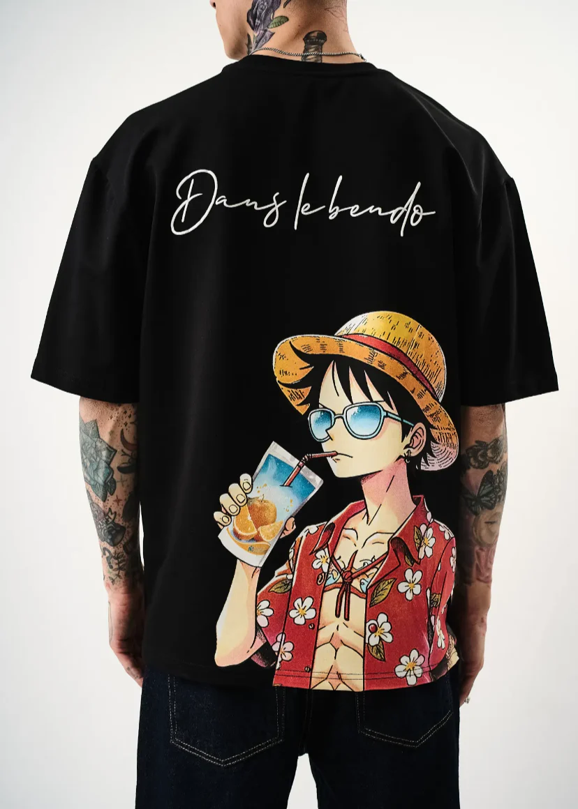 T-shirt oversize "Luffy Dans le bendo" – Hallstarz 1614